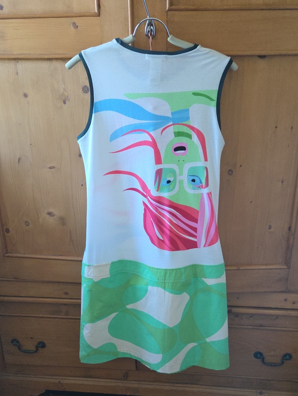 Custo Barcelona Graphic Drop Waist Dress Size 8 - Picture 3 of 8